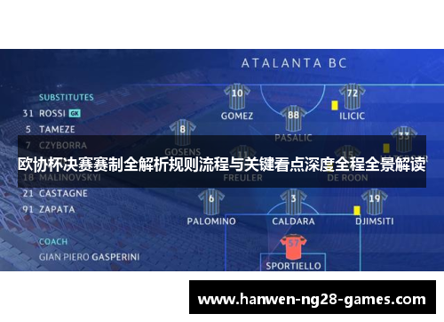 欧协杯决赛赛制全解析规则流程与关键看点深度全程全景解读